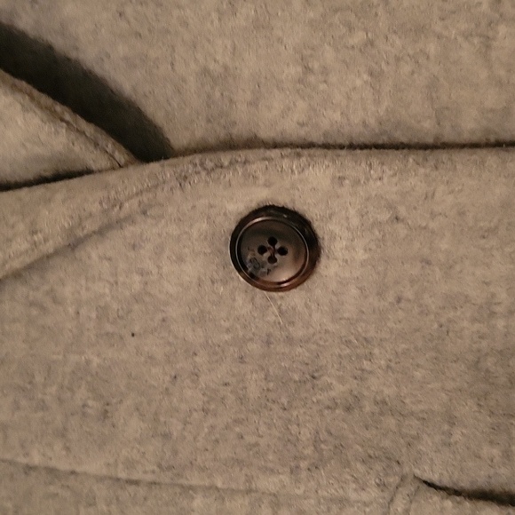 Classic fit grey wool coat (wool 90%) thick and warm coat - Picture 3 of 7